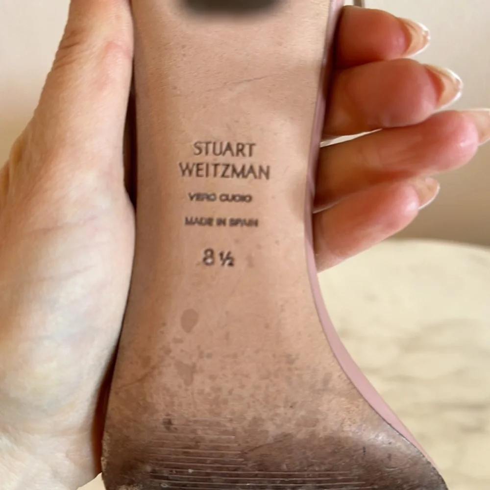 Stuart Weitzman ankle strap heels. Nude pink 8 1/2​​​​